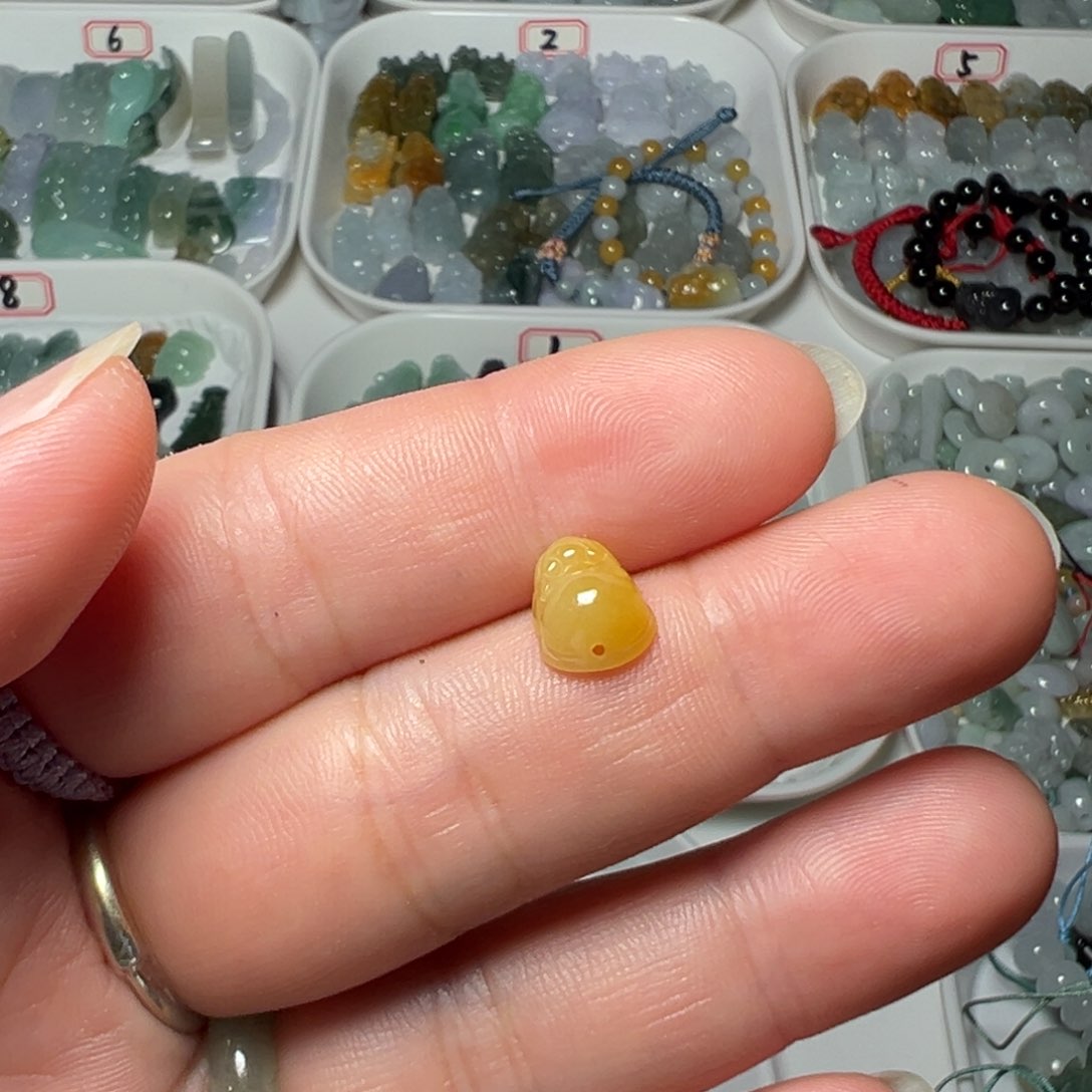 忘***翡翠未镶嵌颈饰两头孔貔貅一个228块