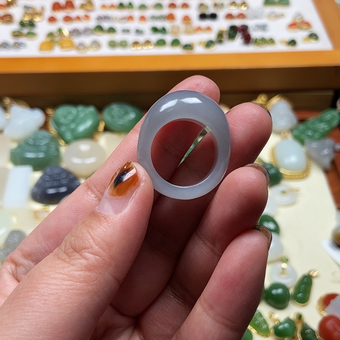 和田玉戒指未镶嵌?***7