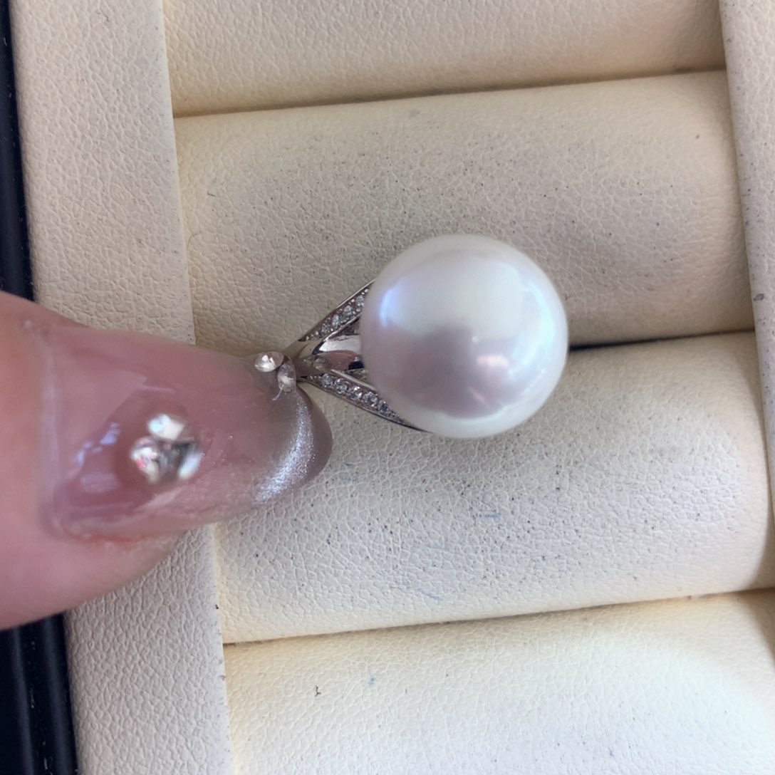 淡水珍珠戒指银S925镶嵌