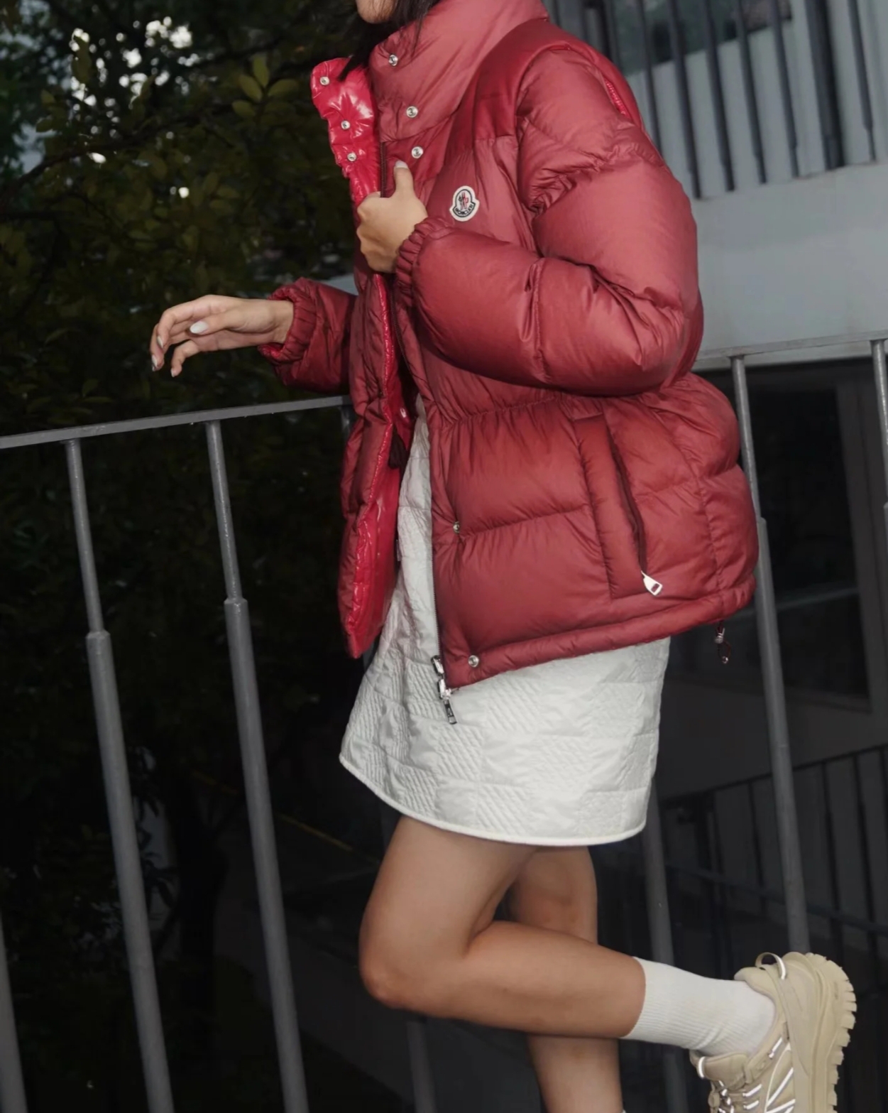 全新未使用 Moncler/盟可睐 Verone 短款双面拉链可拆卸羽绒服