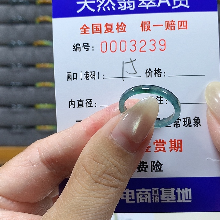 翡翠未镶嵌戒圈3289
