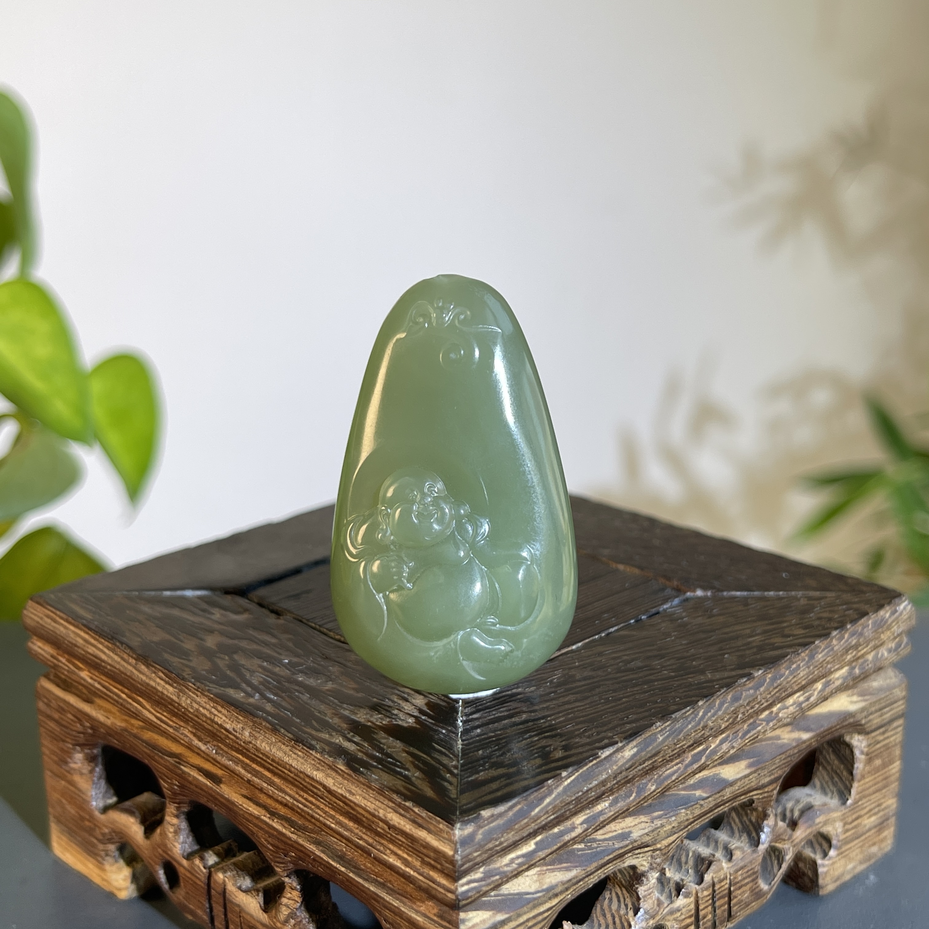 JTW14-34  和田玉-弥勒佛