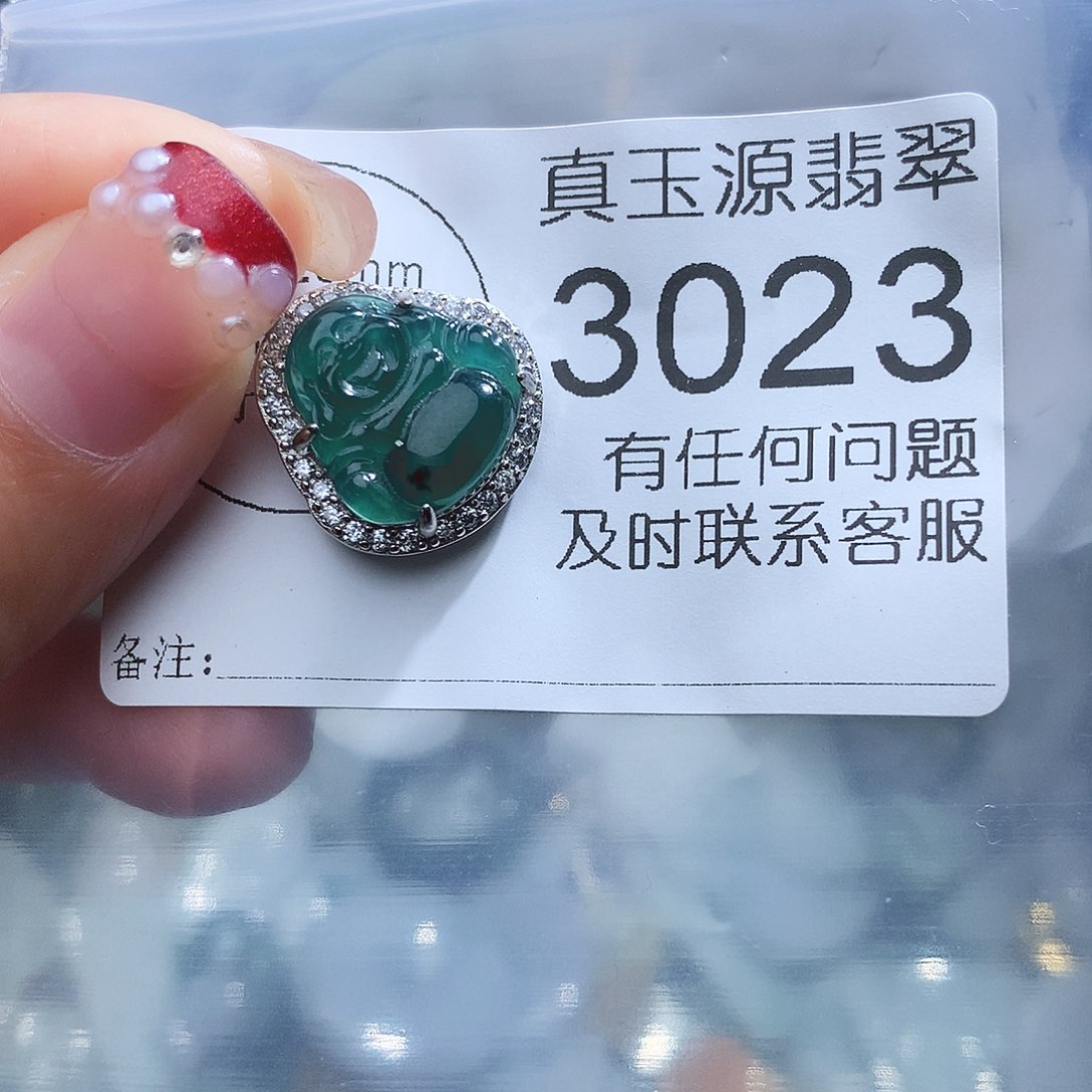 翡翠颈饰未镶嵌3023。