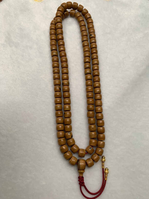 天然保真猛犸牙冰咖文玩直切链子8×7