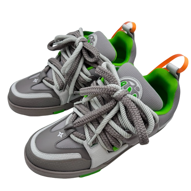 95新 LouisVuitton/路易威登 43.5码灰绿拼接skate98新vv1028