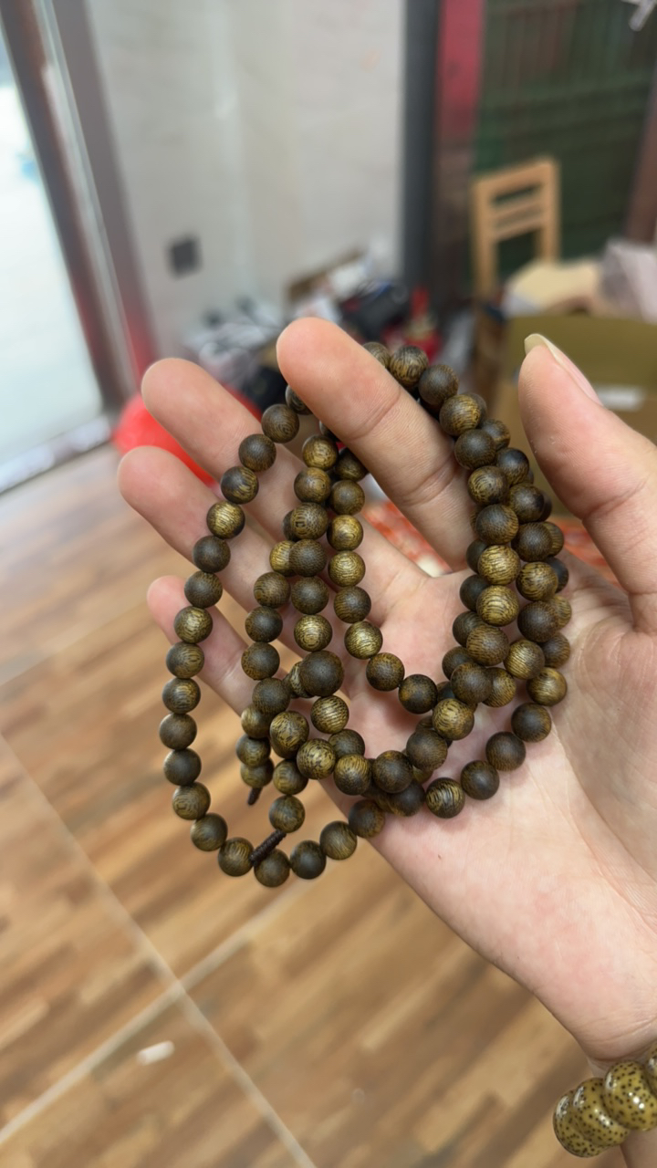 沉香海南莺歌绿棋0.8沉香手串28克➕@@5-28-12