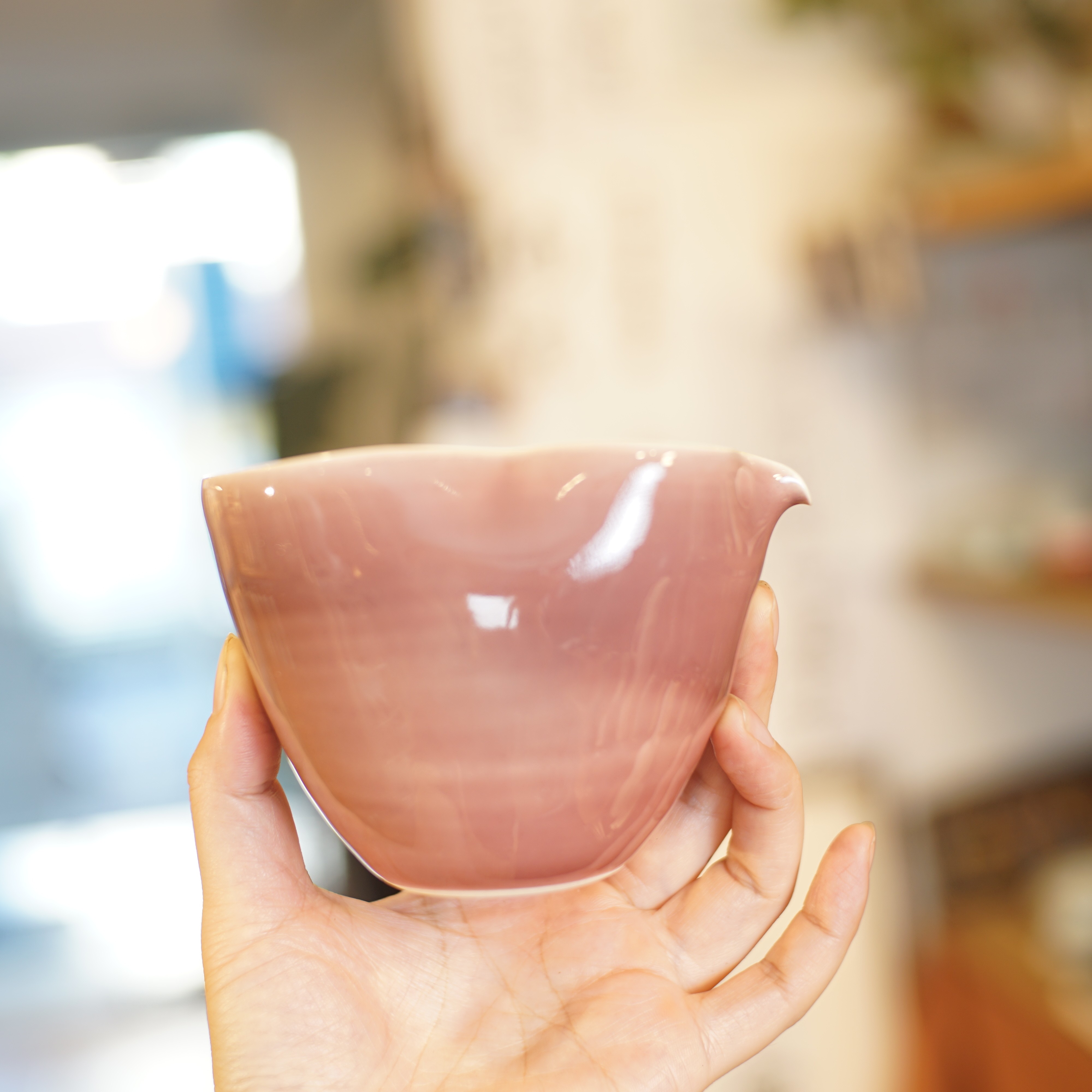 红釉公道杯一只 全手工