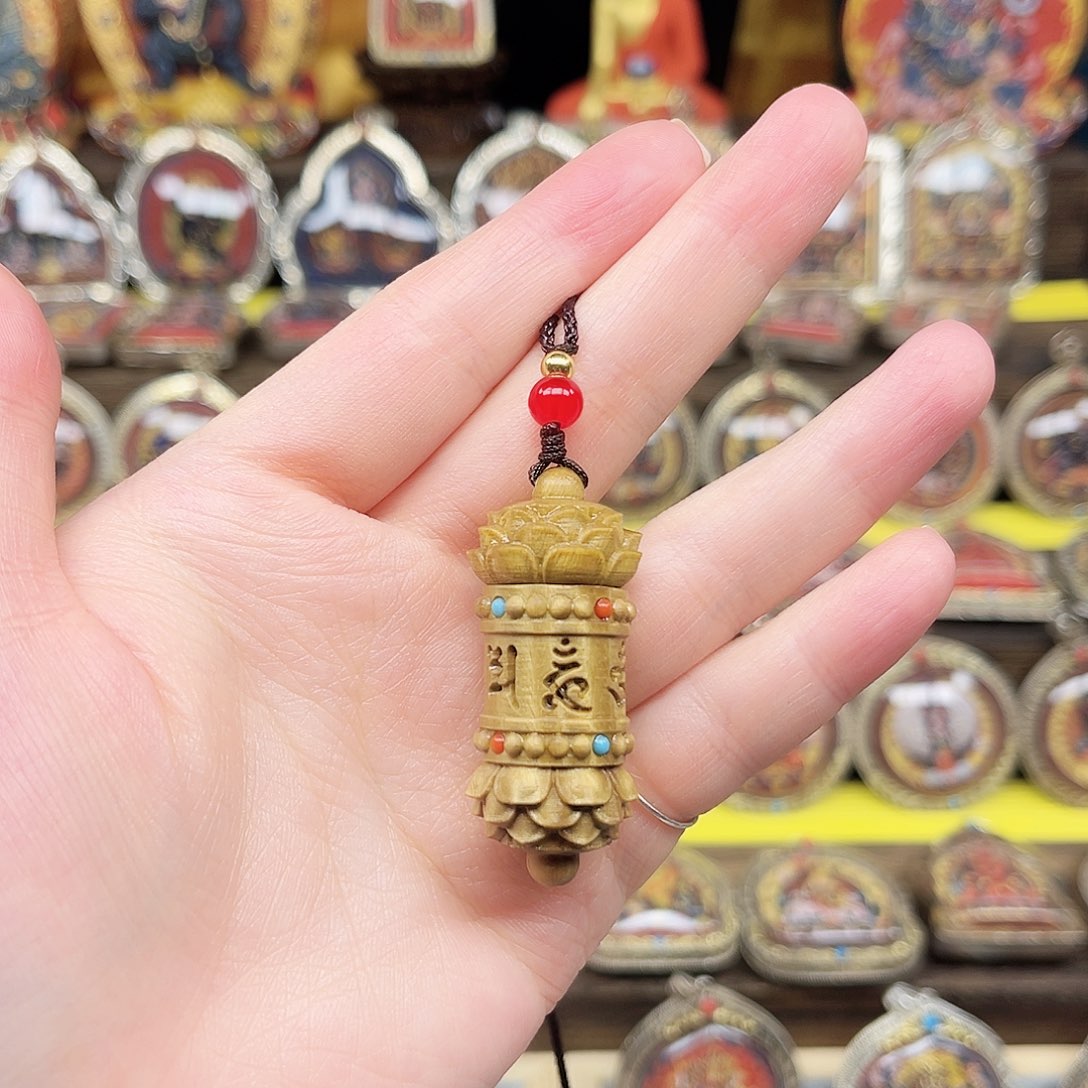 泥塑双莲塔尔甘甘嘎乌盒