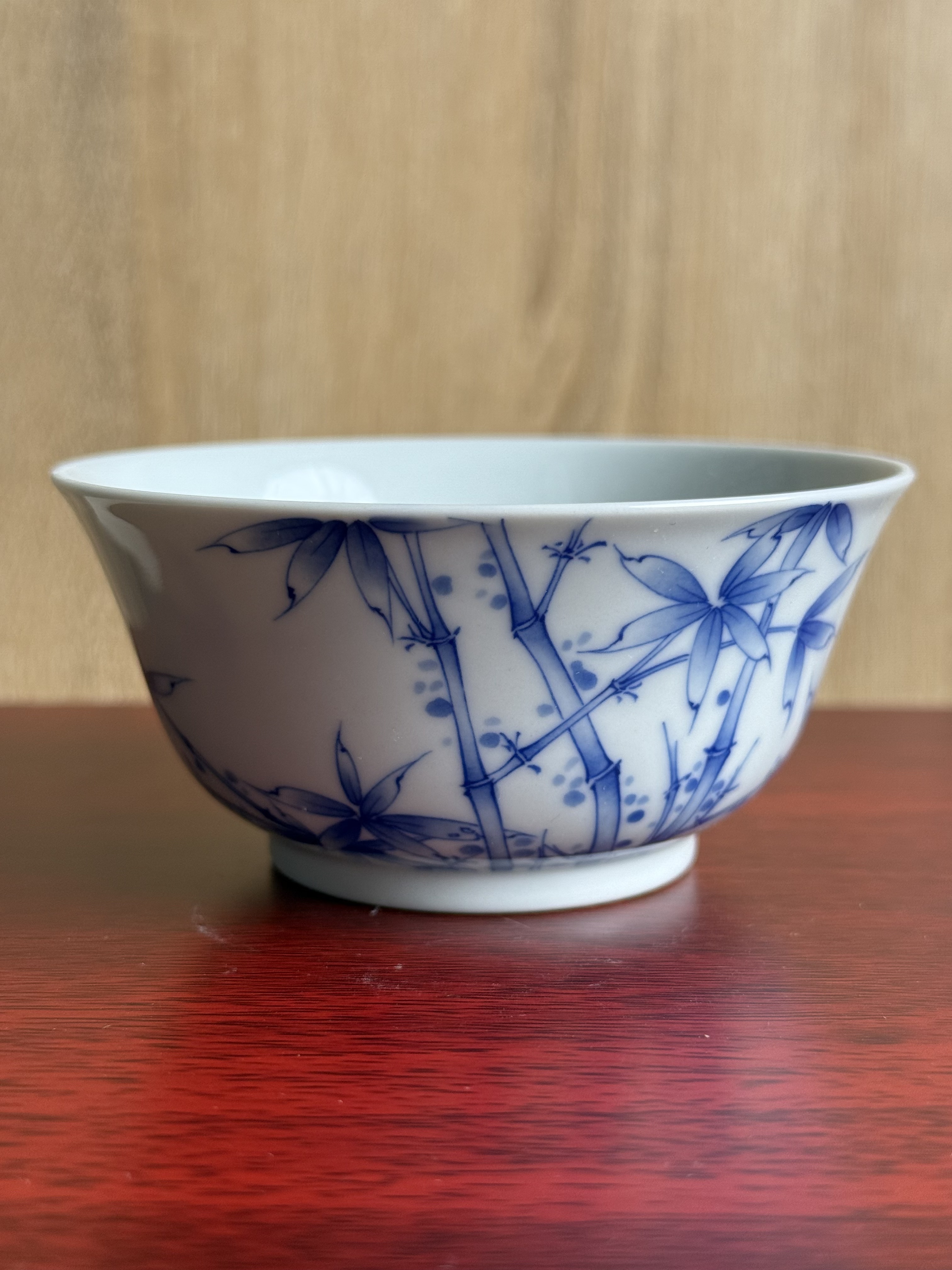 梅兰竹菊四君子撇口品茗杯陶瓷主人杯手绘