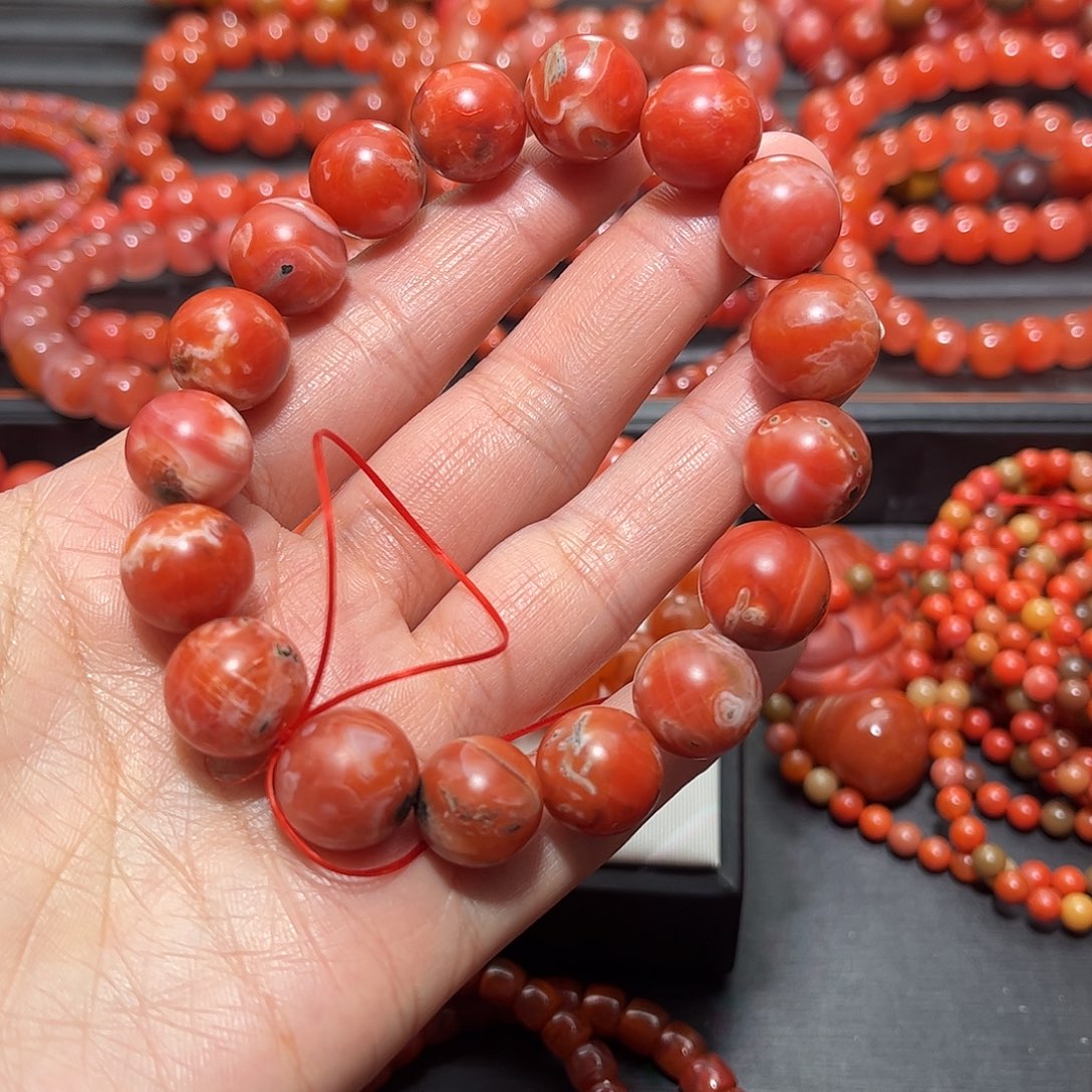 南红玛瑙手链未镶嵌