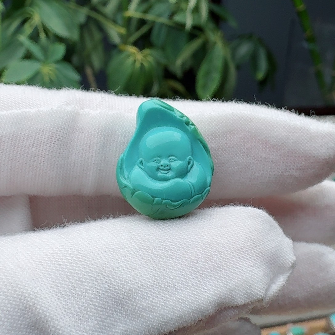 绿松石未镶嵌颈饰吊坠