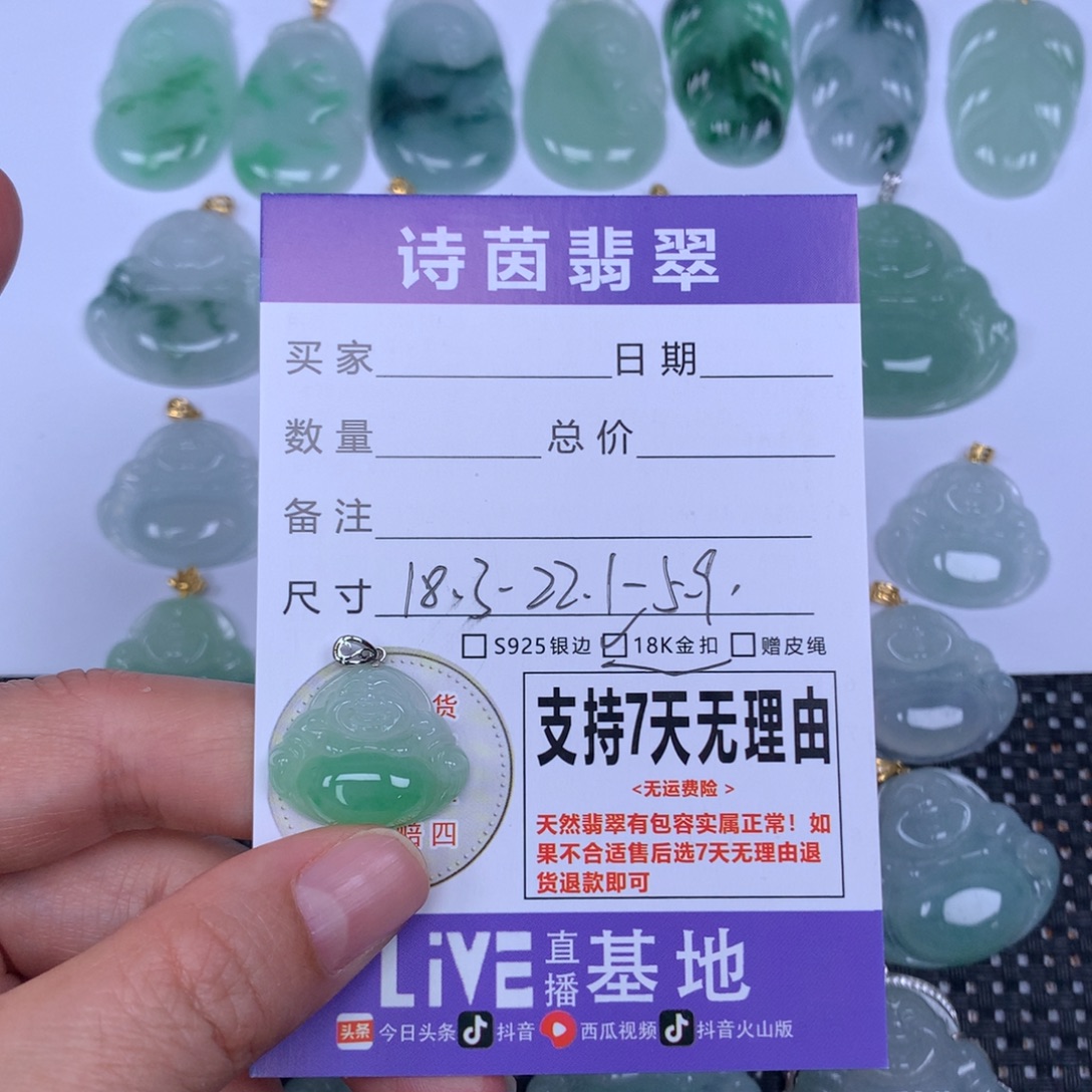 珍***珍翡翠未镶嵌颈饰天然