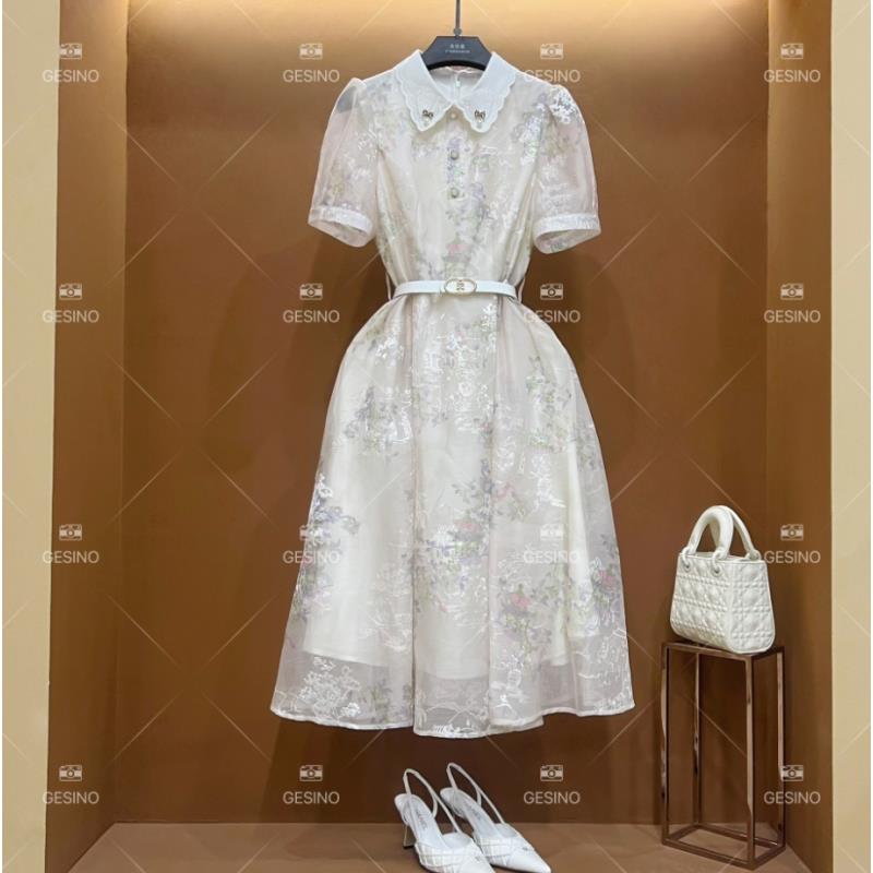 【小露】丨设计师轻奢款复古印花女士连衣裙CX-2024350