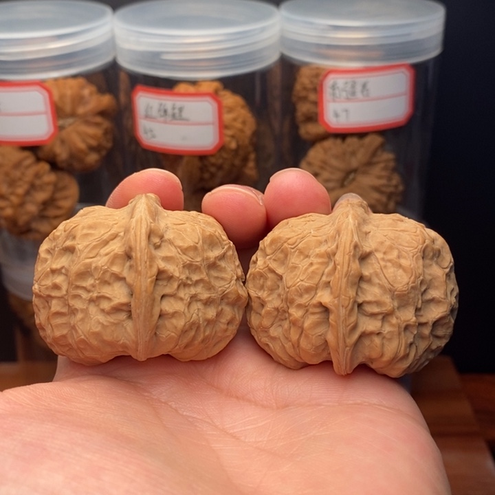 把件文玩核桃麻核桃南瓜墩41尺