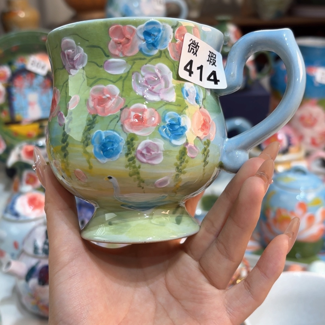 景德镇手绘高温釉下彩陶瓷茶具