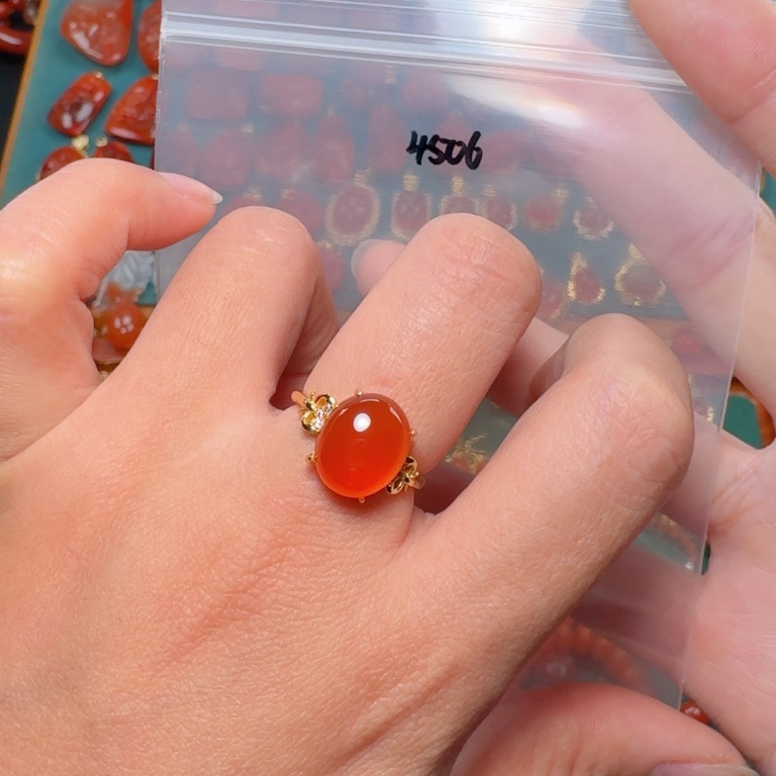 南红玛瑙南红银S925镶嵌