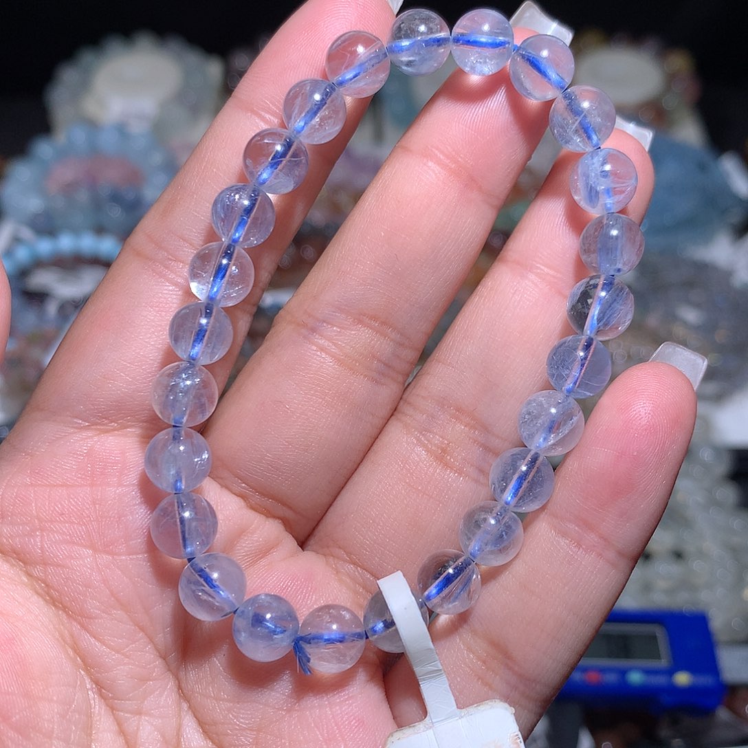 未镶嵌手链水晶透体高品玉化蓝晶8
