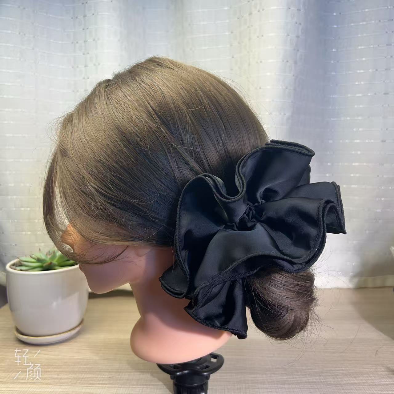 碎花花边格子豹纹大肠圈发绳香蕉夹高马尾抓夹头饰日韩发圈女发饰