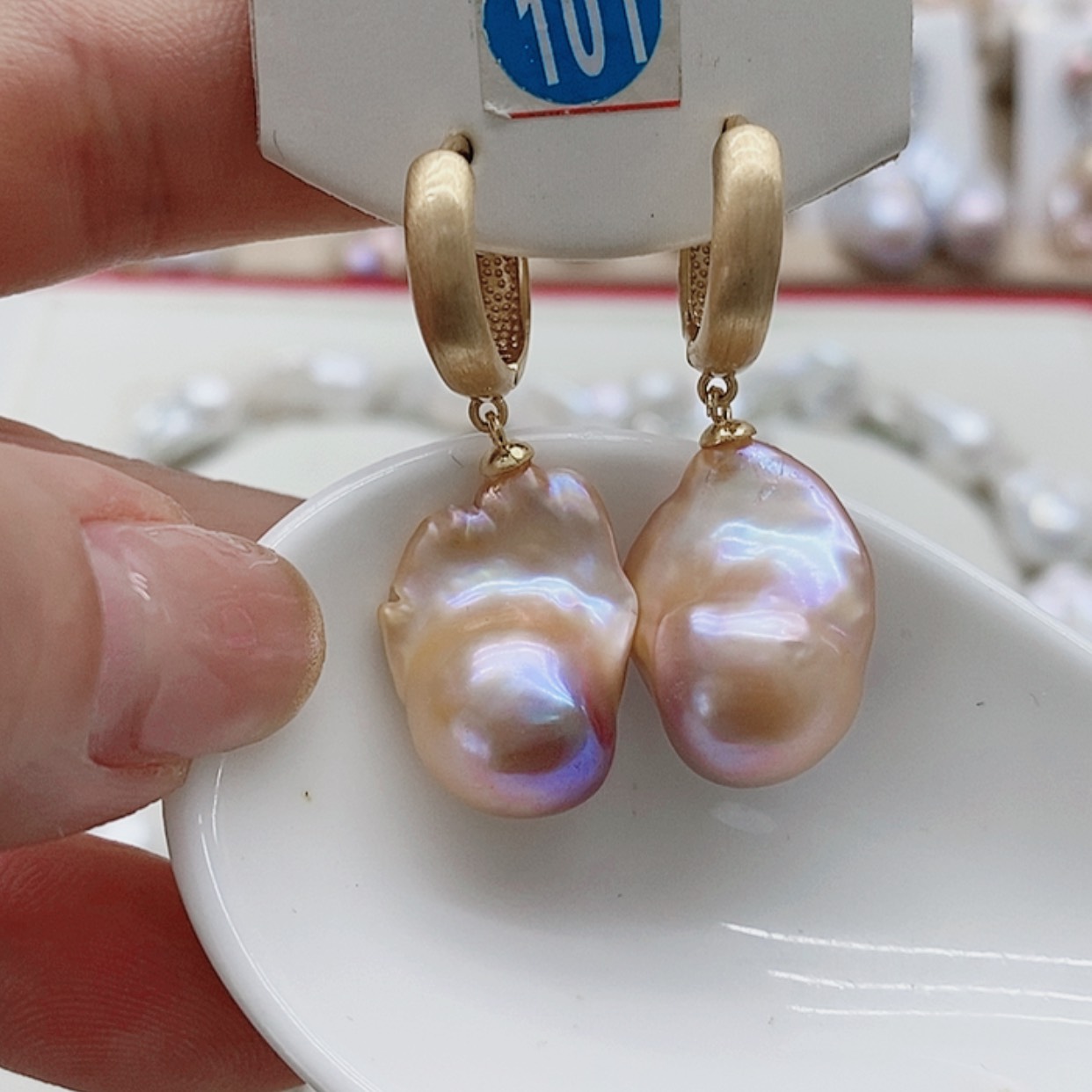 【闪购商品】淡水珍珠耳饰银S925镶嵌