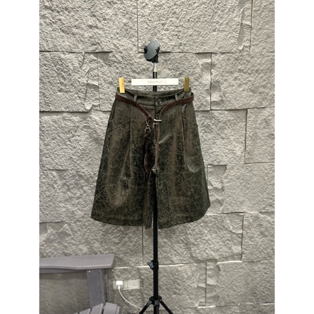 JOJO MUSE新款五分裤带腰带暗纹设计