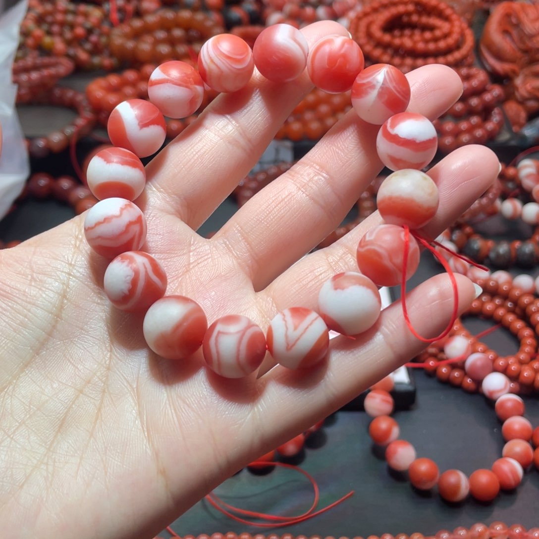 南红玛瑙手链未镶嵌