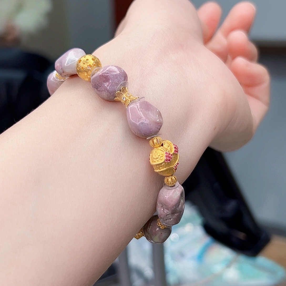 绿松石珠宝奇石18K金镶嵌