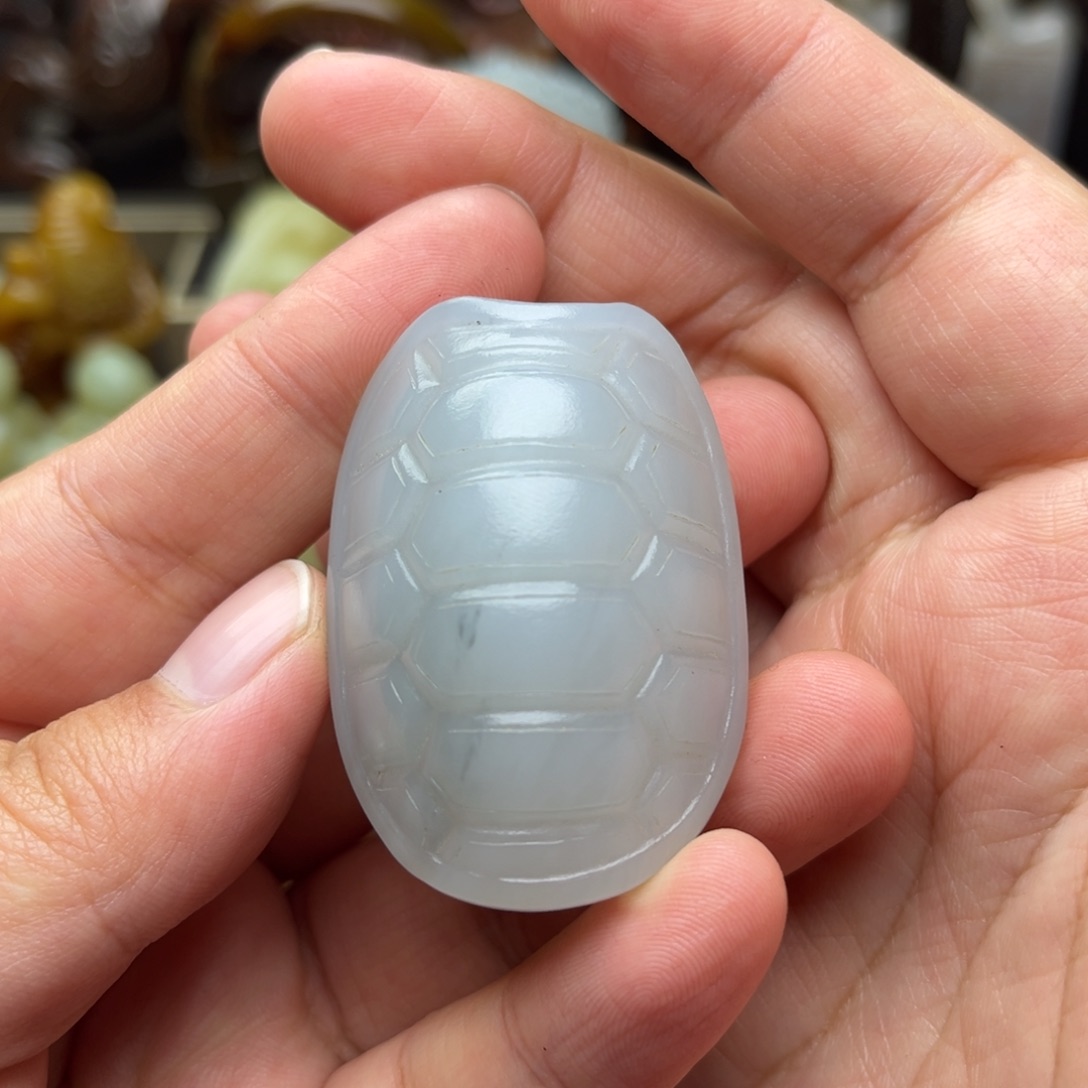 和田玉把件未镶嵌五**旗