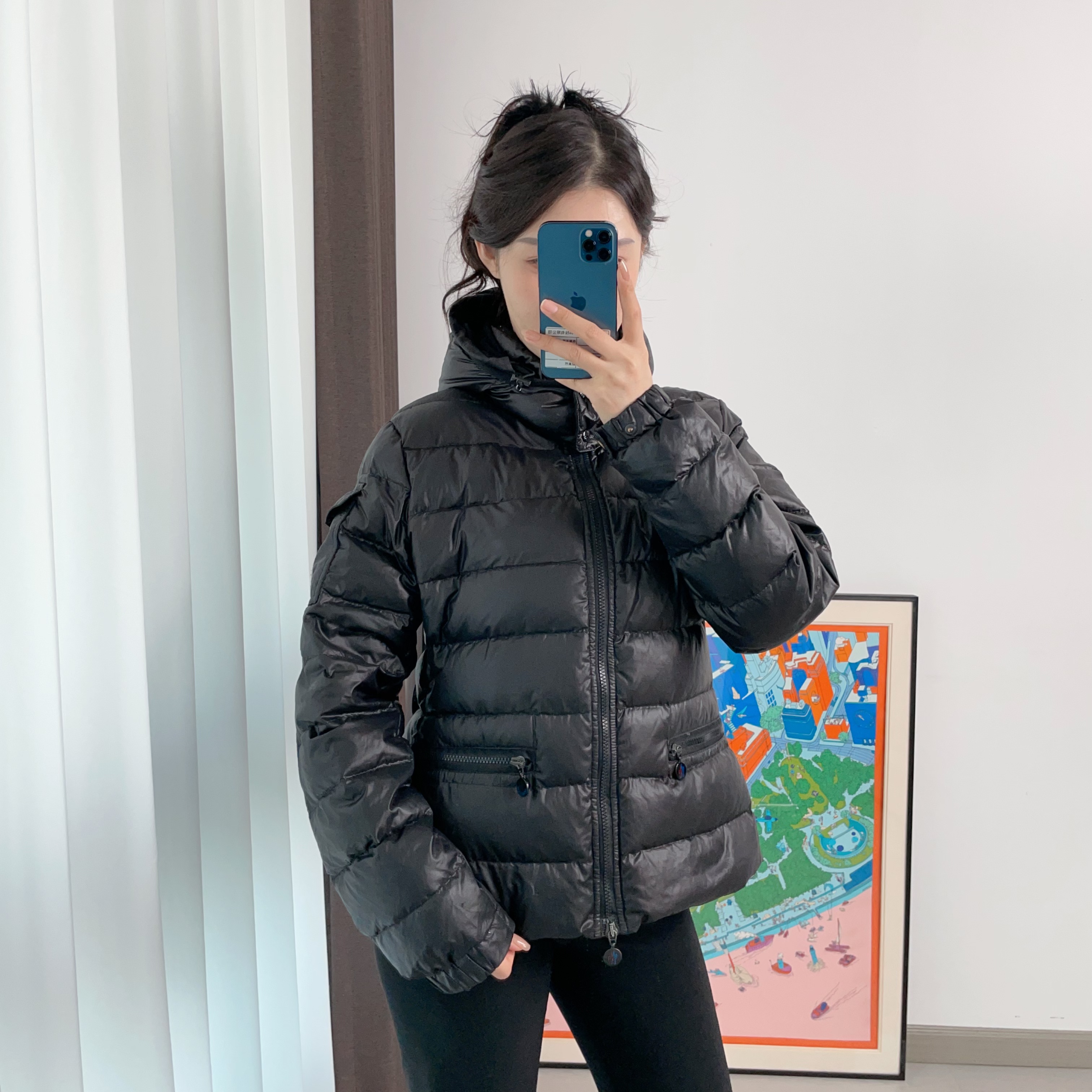 95新 MONCLER 羽绒服3码黑色/251021JCLWL02