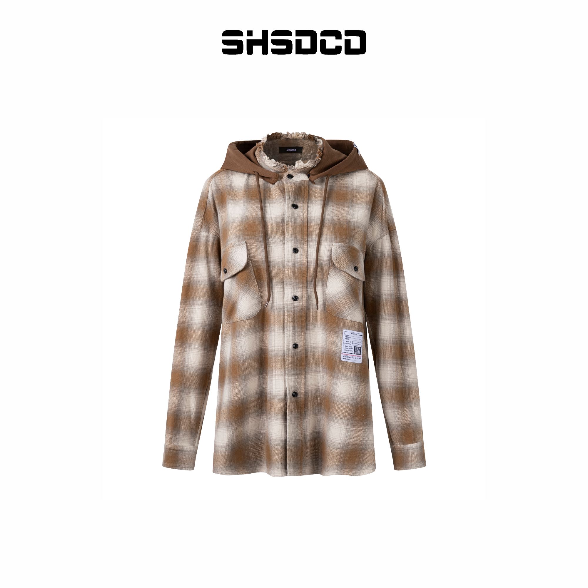 SHSDCD 设计师款时尚休闲连帽秋冬重工衬衫 S253A08695