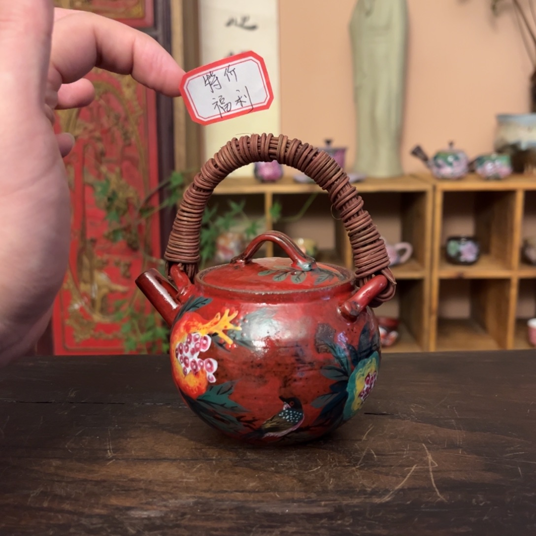 柴烧纯手工手绘陶瓷