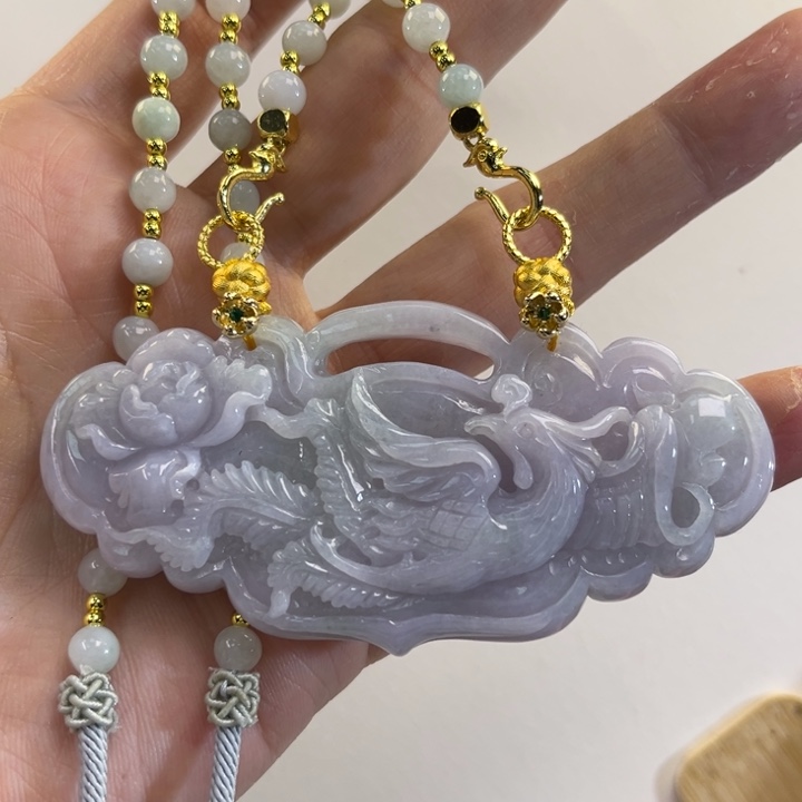 翡翠吊坠(赠链)未镶嵌代编织