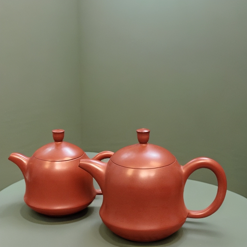 潮州朱泥手拉壶单丛泡茶器潮汕冲罐小品金钟全手工夫茶具