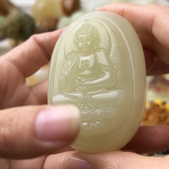 石材古青石不退换阿弥陀佛