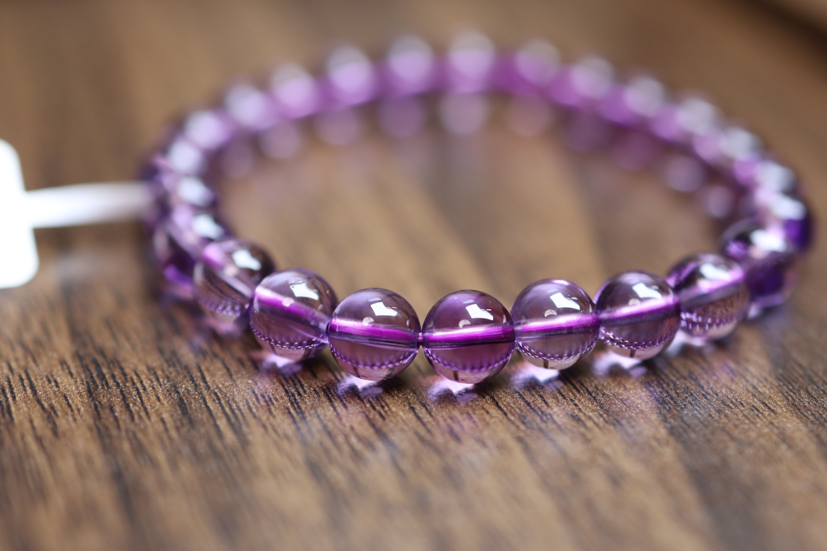 天然巴西紫水晶手串单圈7.8毫米