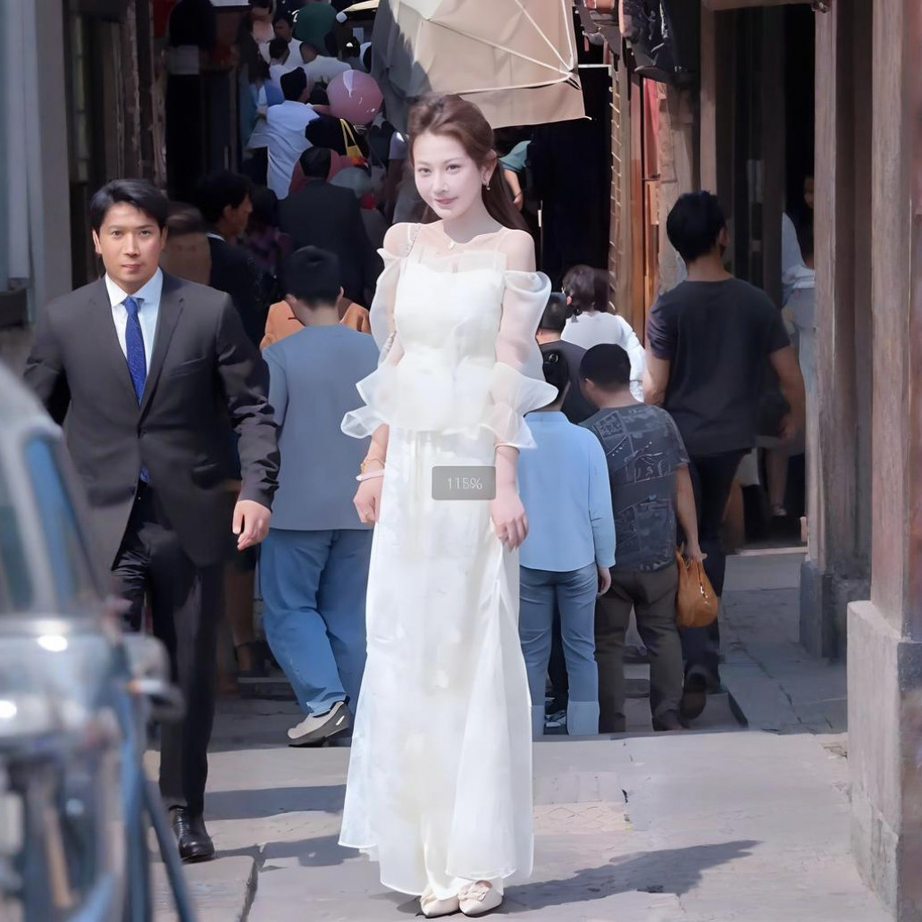 A148+A149新中式网纱上衣国风蕾丝阔腿裤女2025春夏新款套装潮