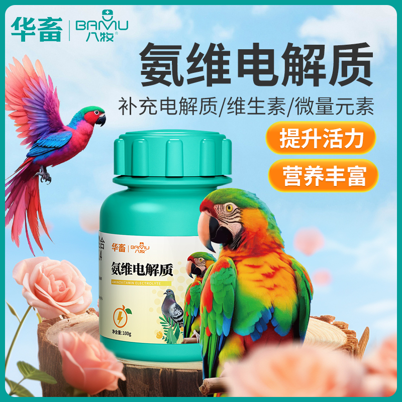 鸟用氨维电解质益生菌葡萄糖电解质玄凤虎皮鹦鹉专用多维电解质