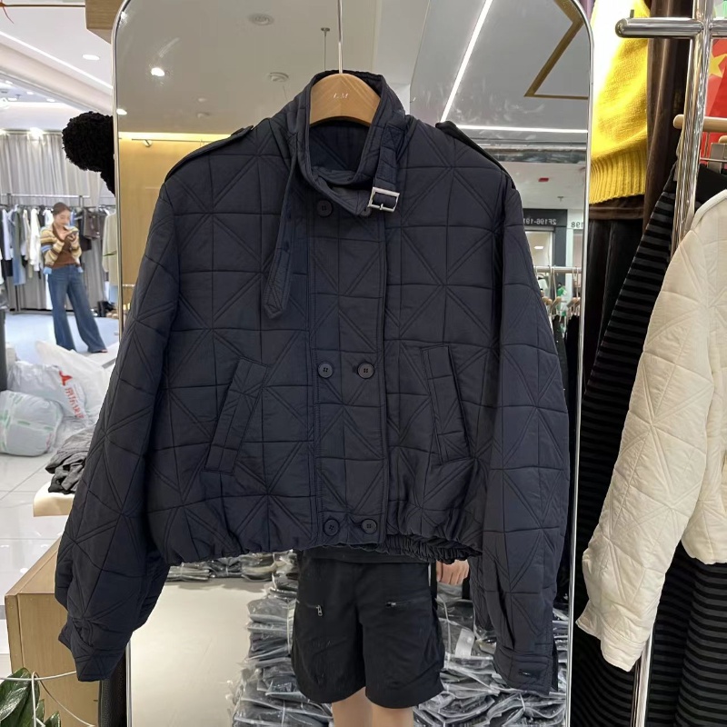 A9018冬款设计感百搭时尚休闲立领短款小棉服