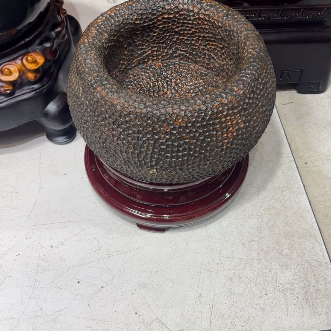 水***兴石材蜂窝石精品摆件