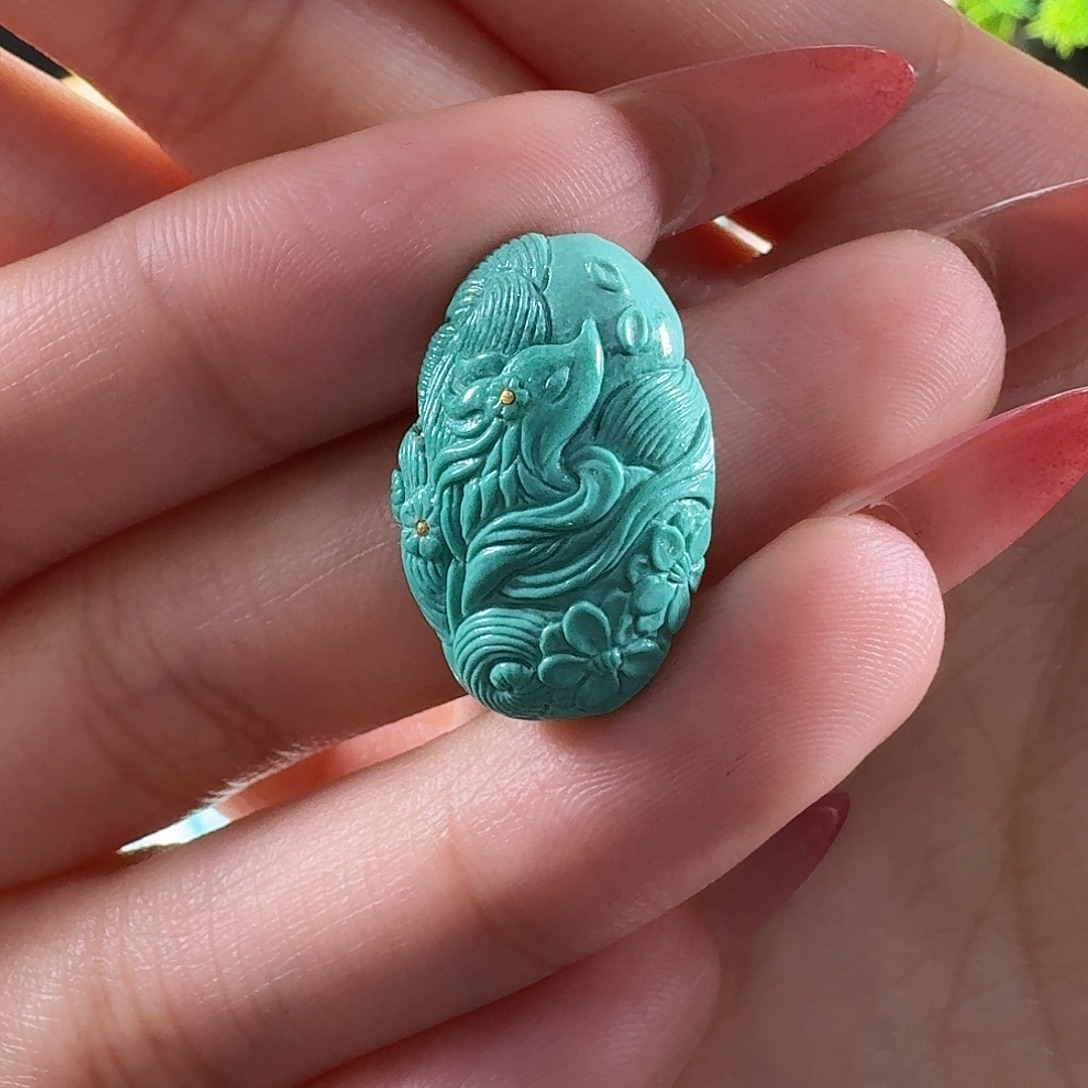 绿松石未镶嵌吊坠(不含链)