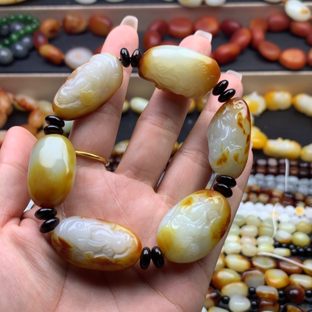 啊***龙手链未镶嵌和田玉