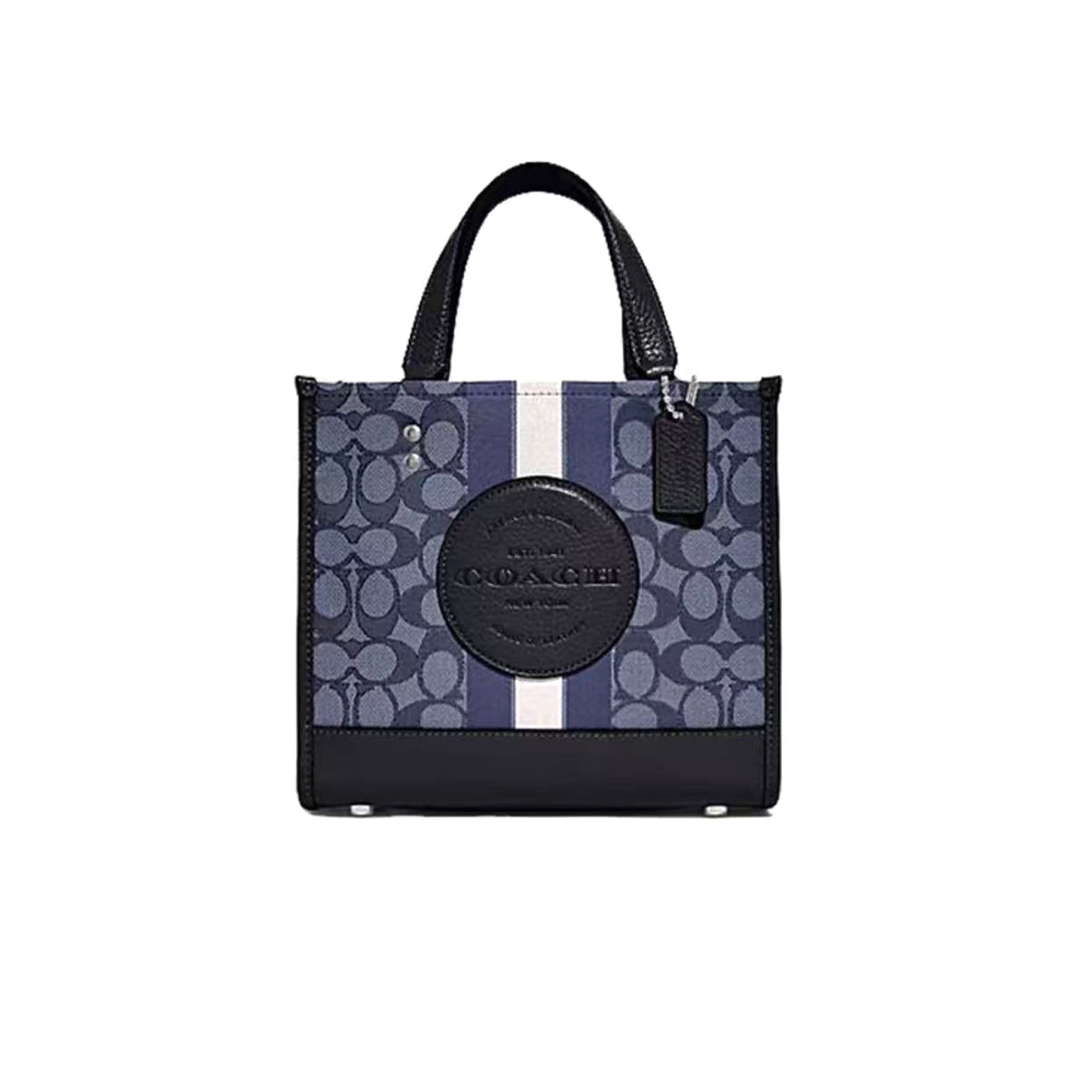 95新 COACH/蔻驰 95新/蔻驰香布雷针织老花方托包/h9813/22X20X10