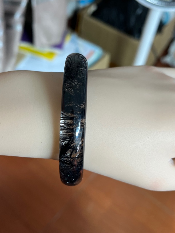 黑发晶手镯未镶嵌57口径