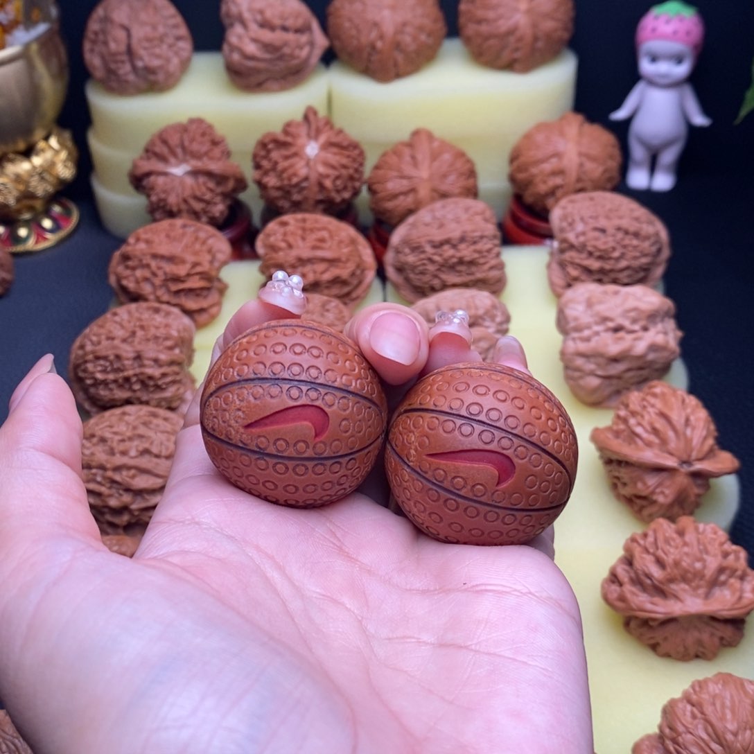 把件文玩核桃精雕橄榄35尺克重52克