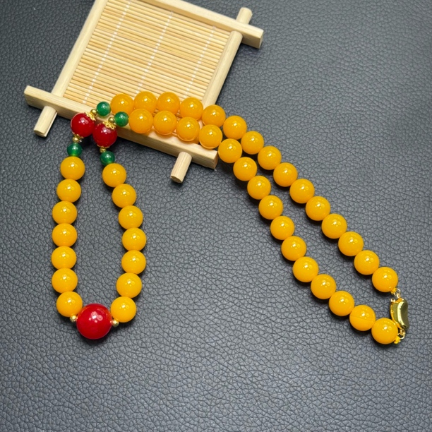 天然九天玄冰玉玉石项链 110