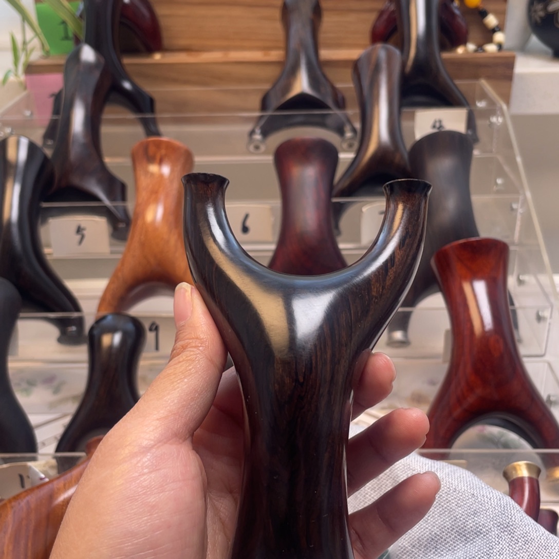 非洲紫檀（红花梨）乌木实木头飞虎不掉毛全套两皮筋