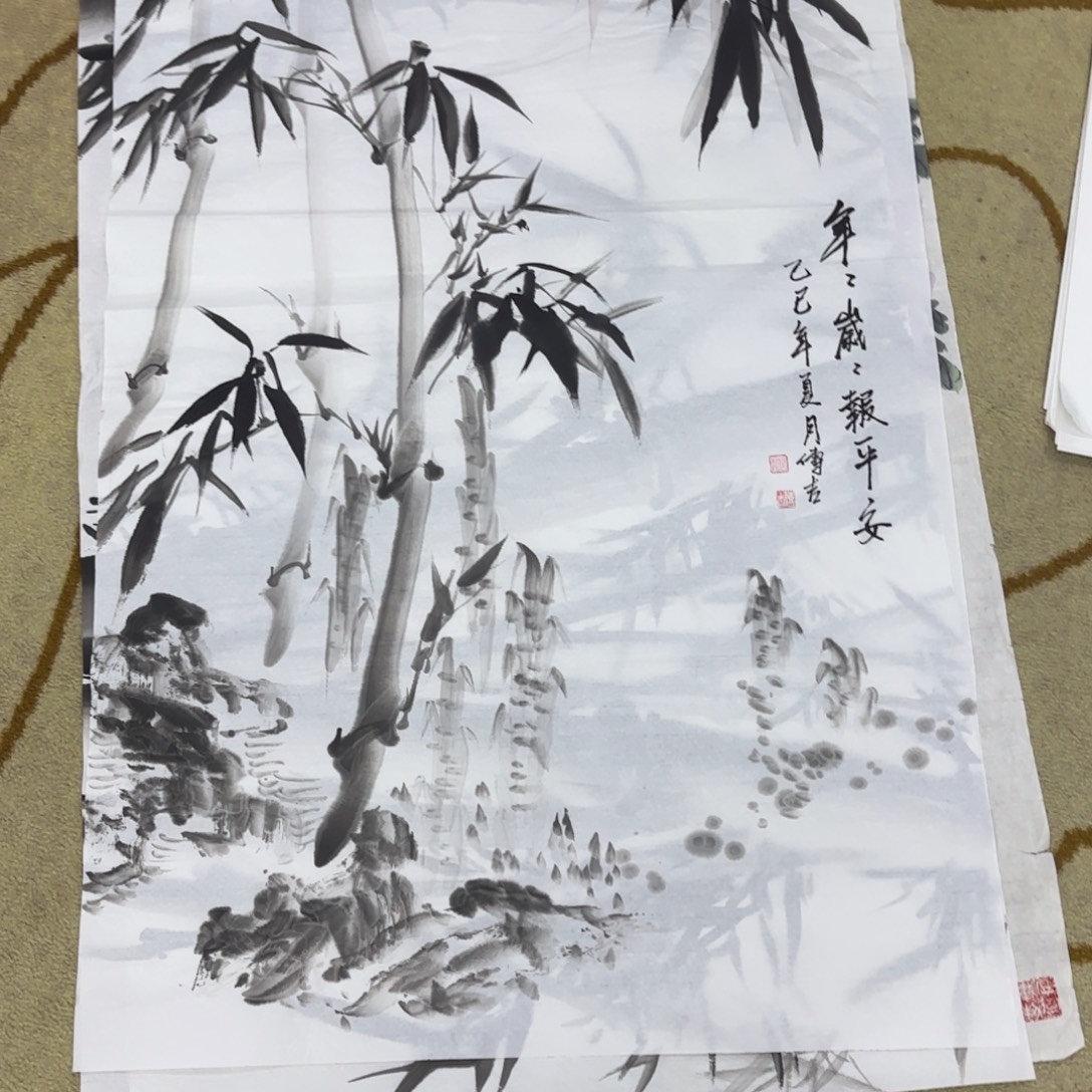 国画顾传吉四尺花鸟艺