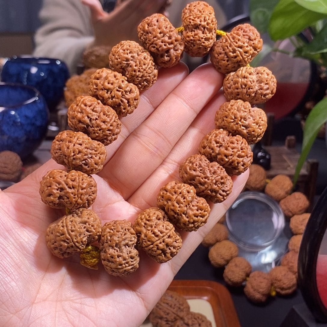 金刚菩提手串夹板蜂王23mm