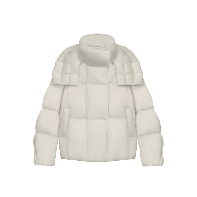 【羽风舞轻奢】2025高端款95白鹅绒科技保暖羽绒服7288