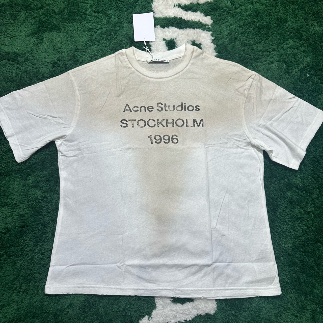 全新未使用 maje  Acne Studios 米色复古做旧T恤 全新带吊 