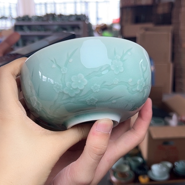 龙泉云间青瓷小米茶器